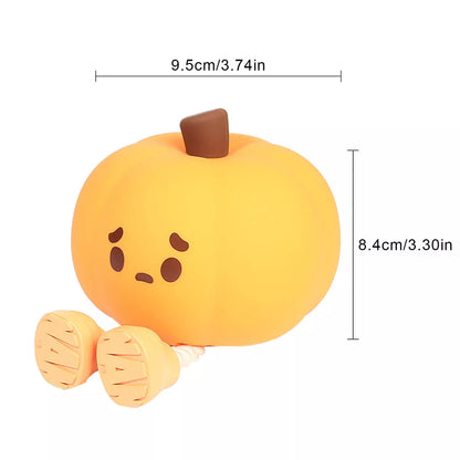 Pumpkin Night Light Cute Silicone Lamp Halloween Portable with Timer Touch Royalcart