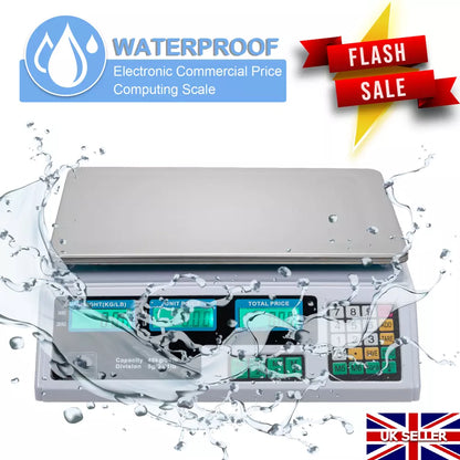 40kg/5 Electronic Price Scale Digital Commercial Food Meat Weighting Shop Retail Royalcart