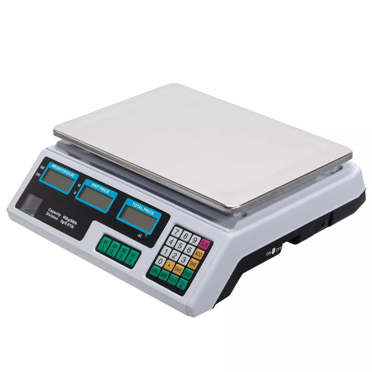 40kg/5 Electronic Price Scale Digital Commercial Food Meat Weighting Shop Retail Royalcart
