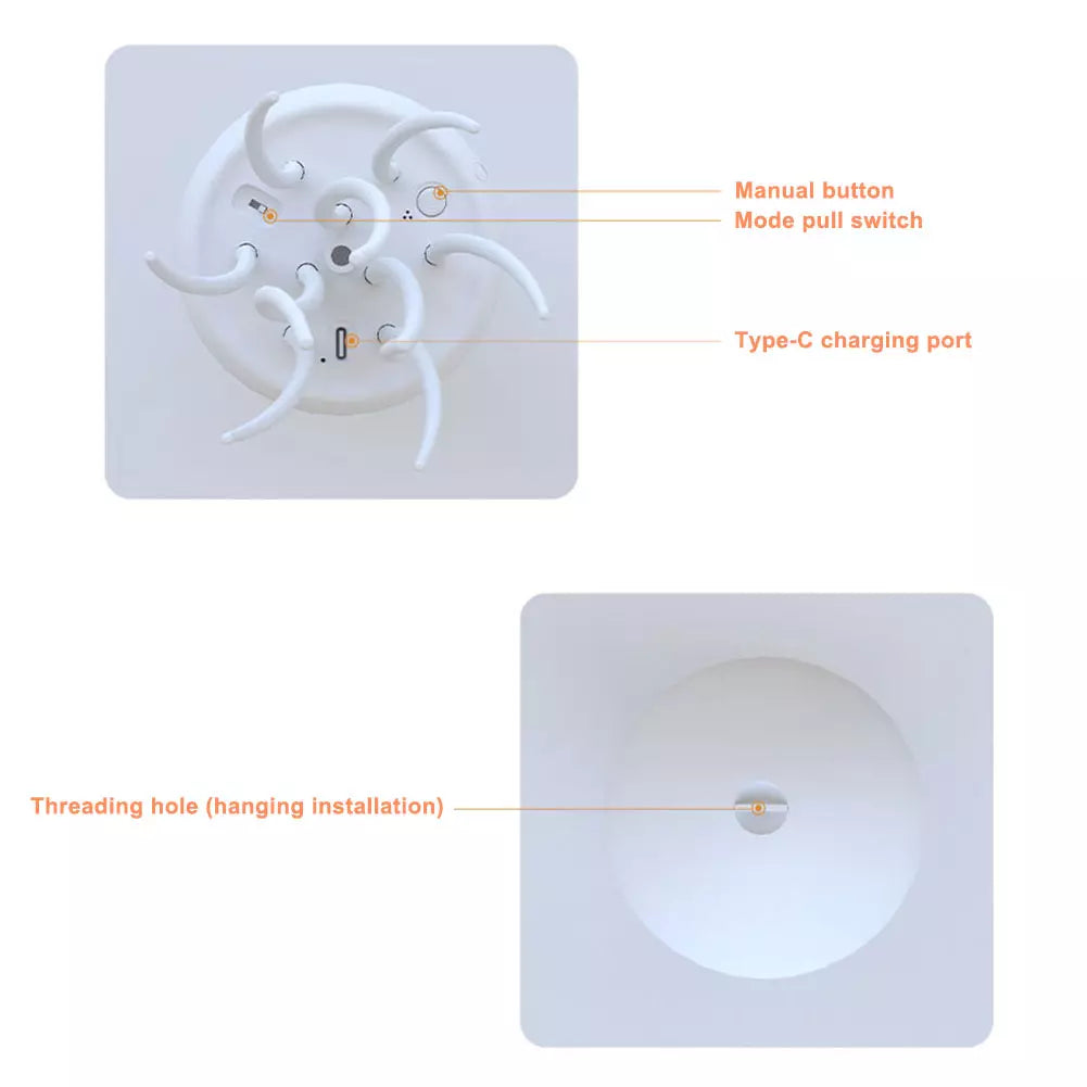 Jellyfish Hanging Light Voice Control Night Lights Cute Bedside Atmosphere Lamp Royalcart