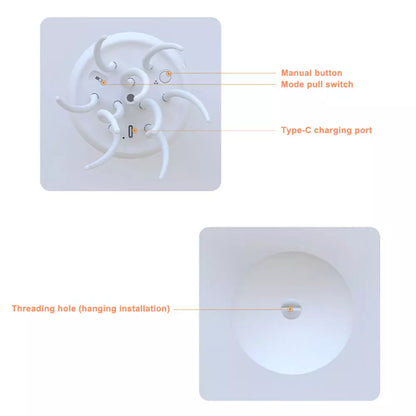 Jellyfish Hanging Light Voice Control Night Lights Cute Bedside Atmosphere Lamp Royalcart
