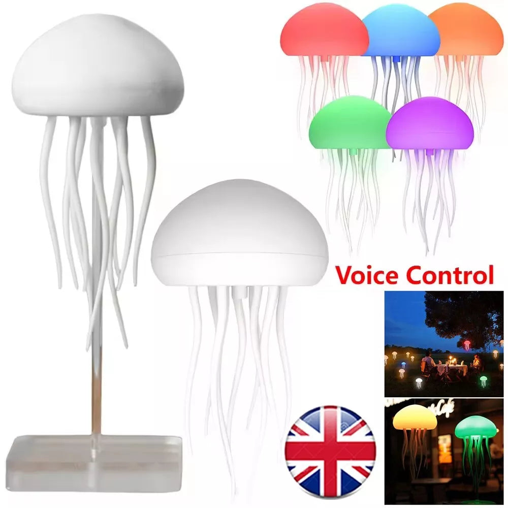 Jellyfish Hanging Light Voice Control Night Lights Cute Bedside Atmosphere Lamp Royalcart