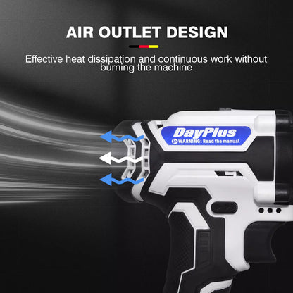 21V Cordless Combi Drill Electric Powerful Driver Screwdriver Battery LED Light Royalcart