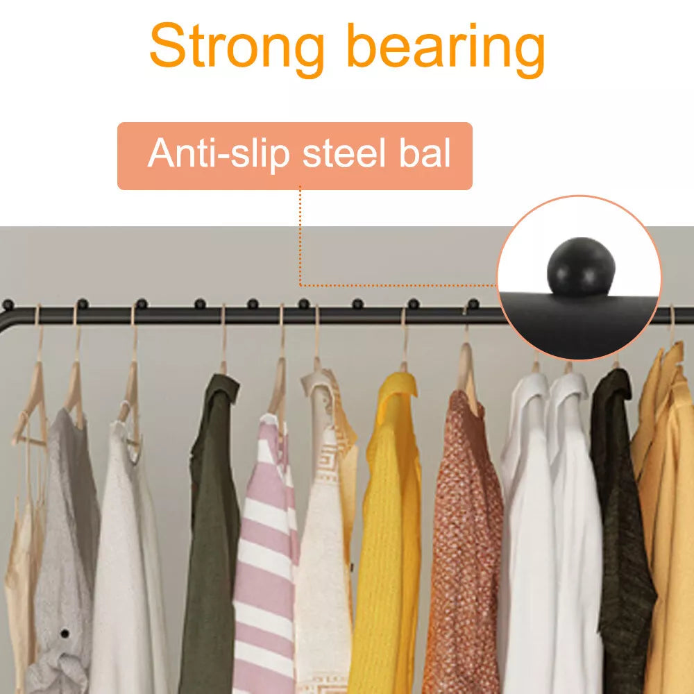 Heavy Duty Metal Single Rail Clothes Garment Hanging Rack Shelf Display Stand Royalcart
