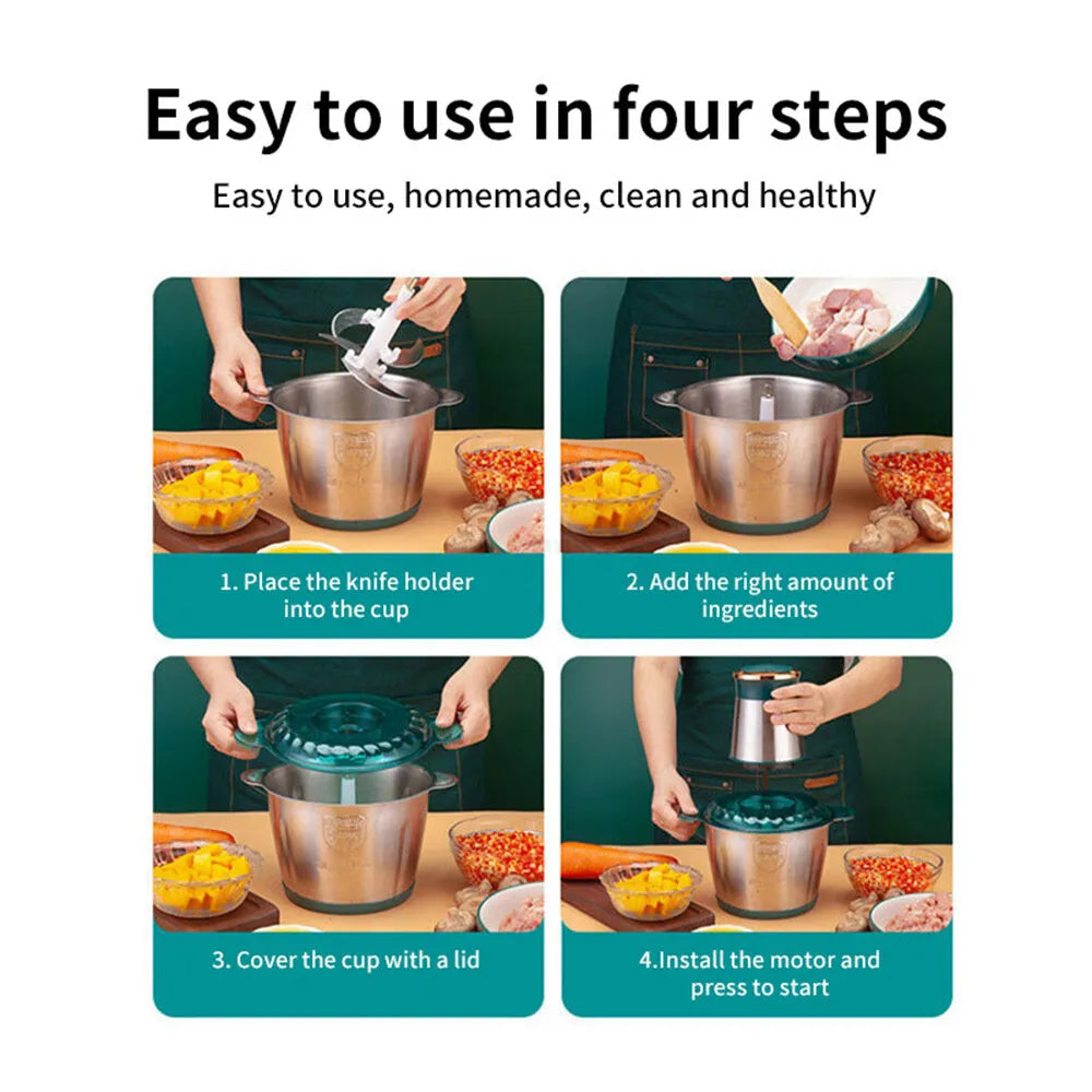 3L Electric Mixer Blender Food Chopper Processor Blenders UK Royalcart