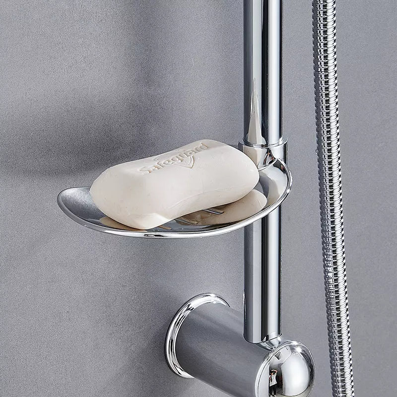 Shower Kit Twin Head 2 Mixer Shower Heads Rail Hose Riser Square Bathroom Set Royalcart