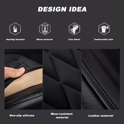 Luxury Heated Car Seat Cushion Heater Aftermarket Universal Fit 12V Royalcart