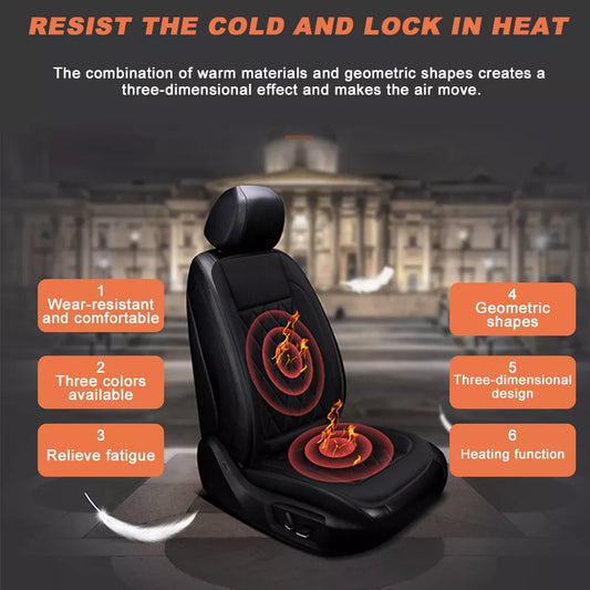 Luxury Heated Car Seat Cushion Heater Aftermarket Universal Fit 12V Royalcart