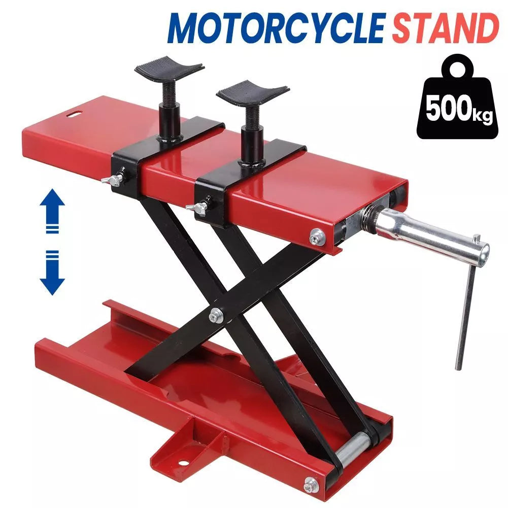 Heavy Duty 500kg/1100LBS Motorcycle Motor Bike Stand Scissor Lift Jack Workshop Royalcart