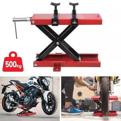 Heavy Duty 500kg/1100LBS Motorcycle Motor Bike Stand Scissor Lift Jack Workshop Royalcart