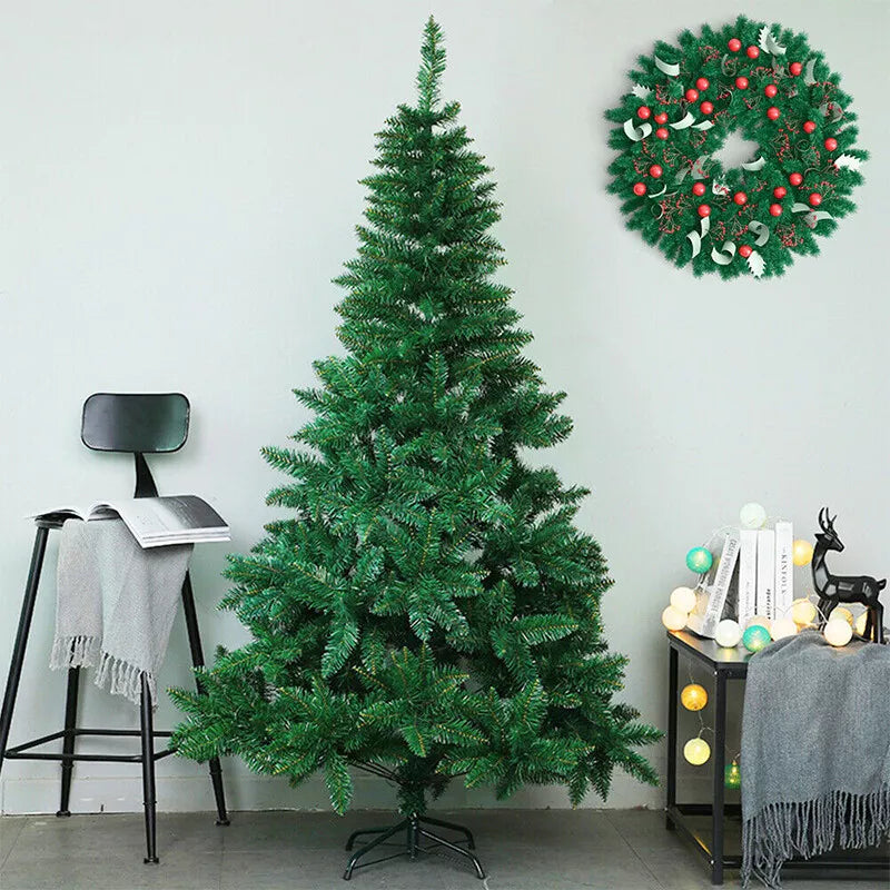 Christmas Tree with Stand Bushy Artificial Xmas Tree Home Decor 3ft 4ft 5ft 6ft 7ft Royalcart