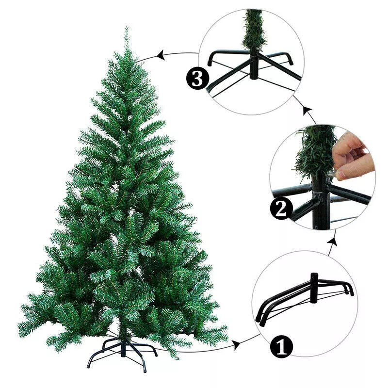 Christmas Tree with Stand Bushy Artificial Xmas Tree Home Decor 3ft 4ft 5ft 6ft 7ft Royalcart