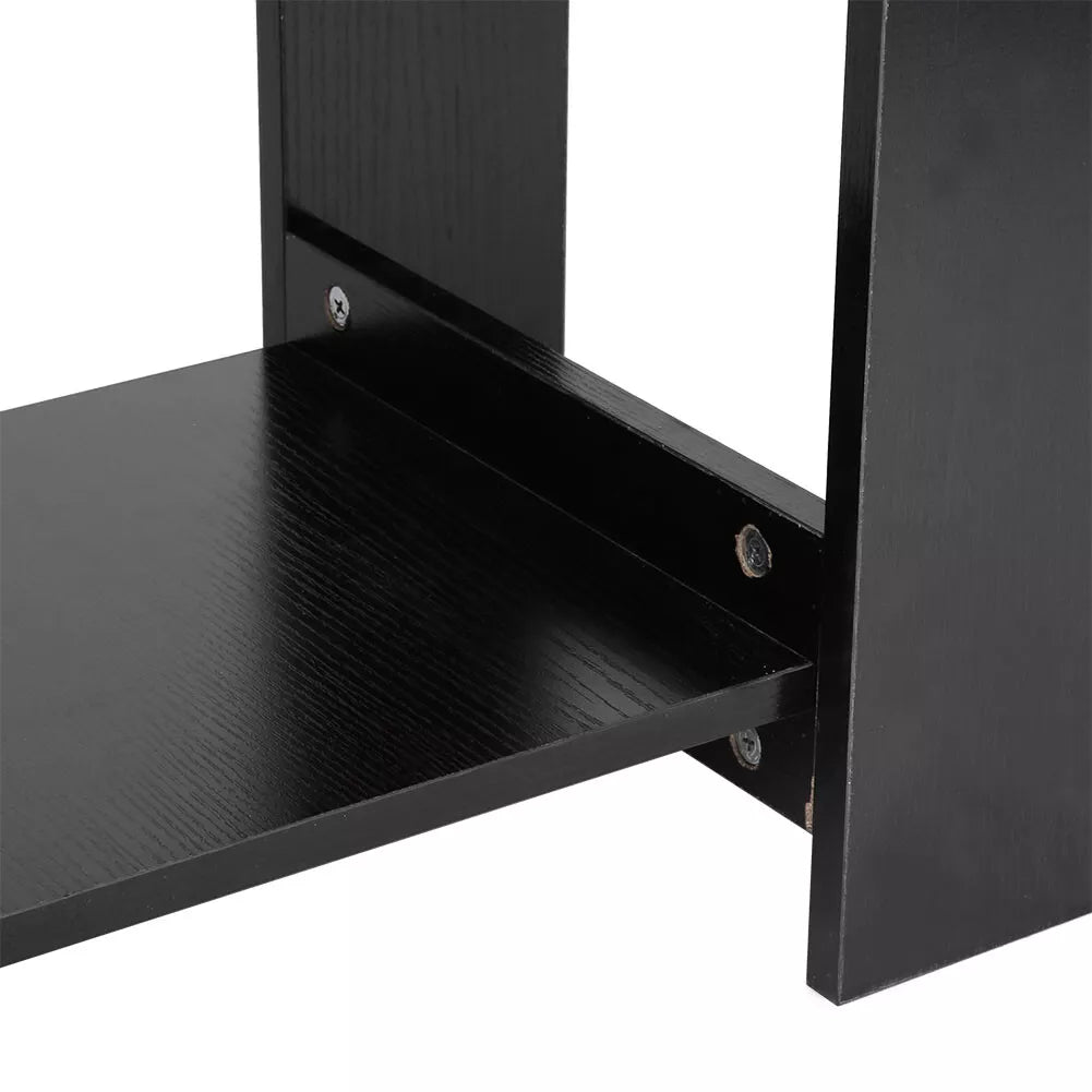 Modern Coffee Table Living Room Tea Side End Desk With Lower Storage Shelf Black Royalcart