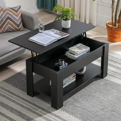 Coffee Table With Storage Lift Top Up Drawer Shelf Wooden Living Room Furniture Royalcart
