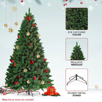 8ft Christmas Tree with Stand Bushy Artificial Xmas Tree Home Decor Royalcart