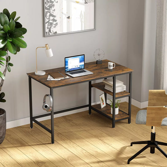 Home Office Desk Computer Desk Writing PC Laptop Workstation Study Table Shelves Royalcart