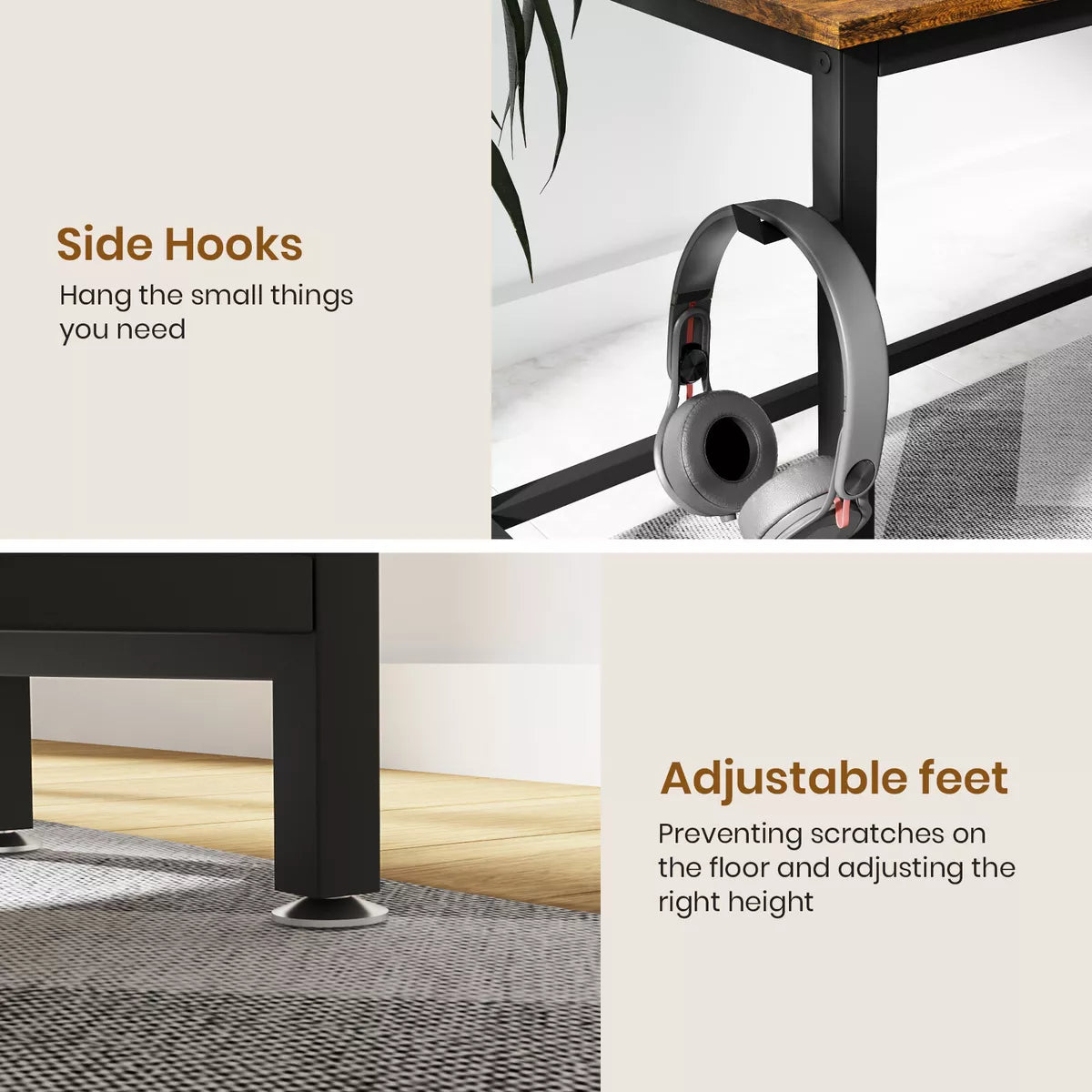 Home Office Desk Computer Desk Writing PC Laptop Workstation Study Table Shelves Royalcart