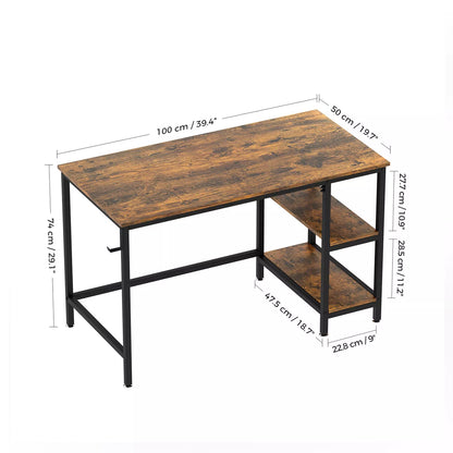 Home Office Desk Computer Desk Writing PC Laptop Workstation Study Table Shelves Royalcart