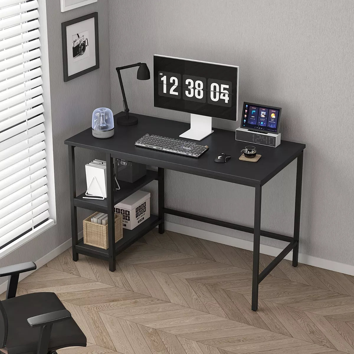 Computer Desk w/ 2 Shelves on Left or Right for Office Home Study Writing Table Royalcart