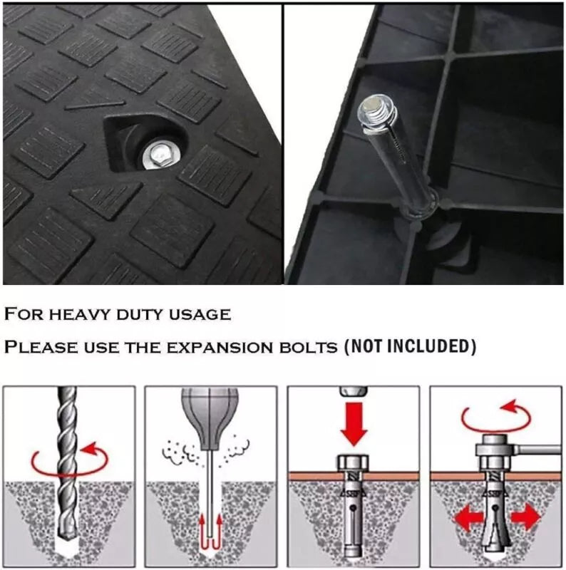 2Pcs Heavy Duty Kerb Door Ramps Wheelchair Mobility Scooter Portable Access Ramp Royalcart