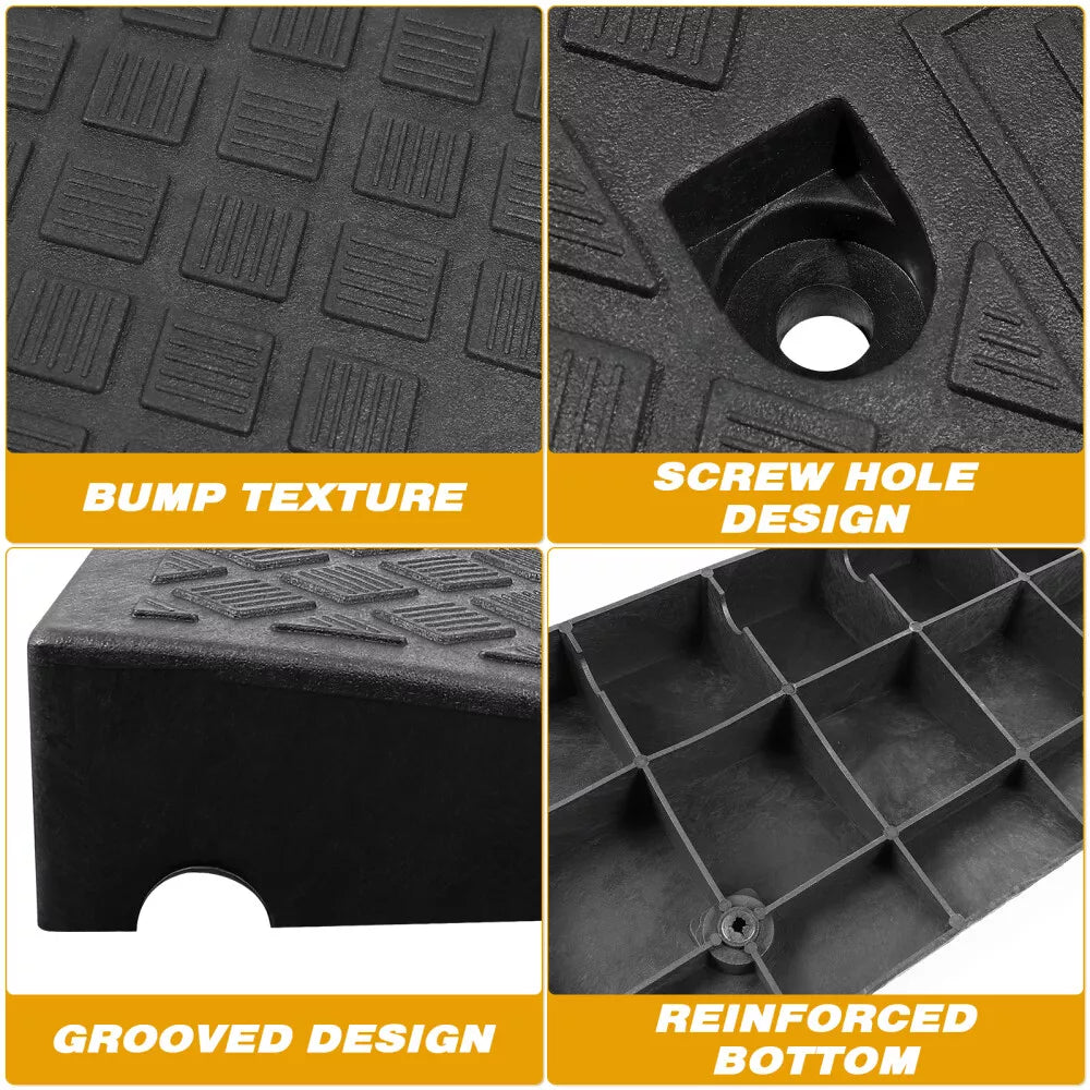 2Pcs Heavy Duty Kerb Door Ramps Wheelchair Mobility Scooter Portable Access Ramp Royalcart