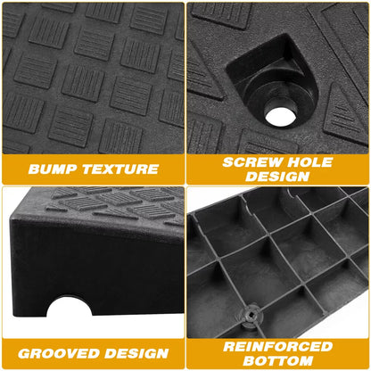 2Pcs Heavy Duty Kerb Door Ramps Wheelchair Mobility Scooter Portable Access Ramp Royalcart