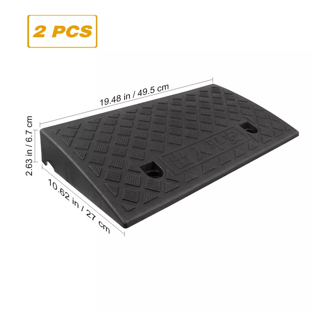 2Pcs Heavy Duty Kerb Door Ramps Wheelchair Mobility Scooter Portable Access Ramp Royalcart