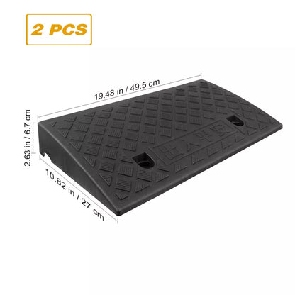 2Pcs Heavy Duty Kerb Door Ramps Wheelchair Mobility Scooter Portable Access Ramp Royalcart