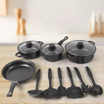 13Pcs/Set Non Stick Saucepan Cookware Set Cooking Pot Frying Pan With Lids UK Royalcart