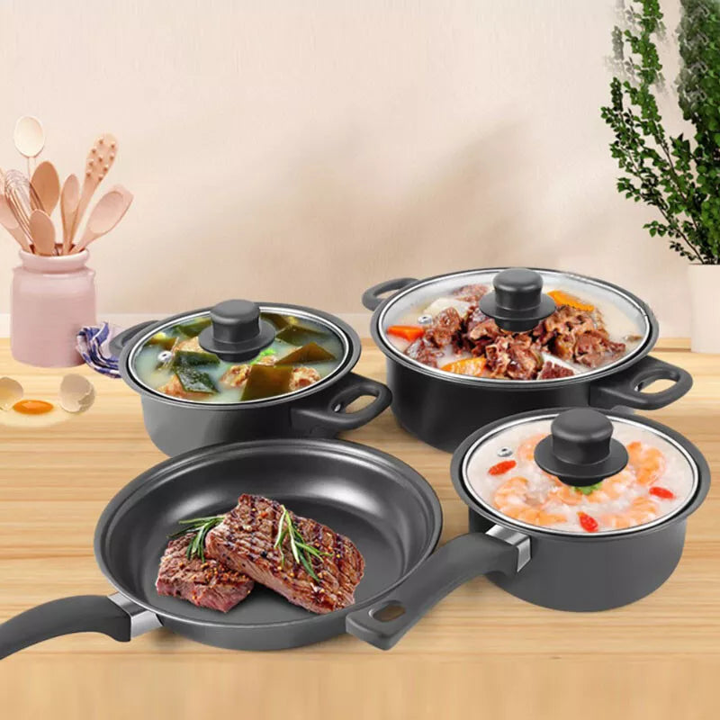 13Pcs/Set Non Stick Saucepan Cookware Set Cooking Pot Frying Pan With Lids UK Royalcart