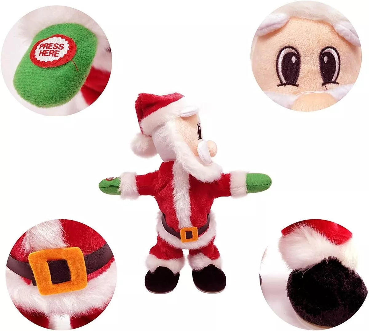 Hip Dancing Twerking Santa Claus Christmas Musical Electrical Singing Toy Gift Royalcart