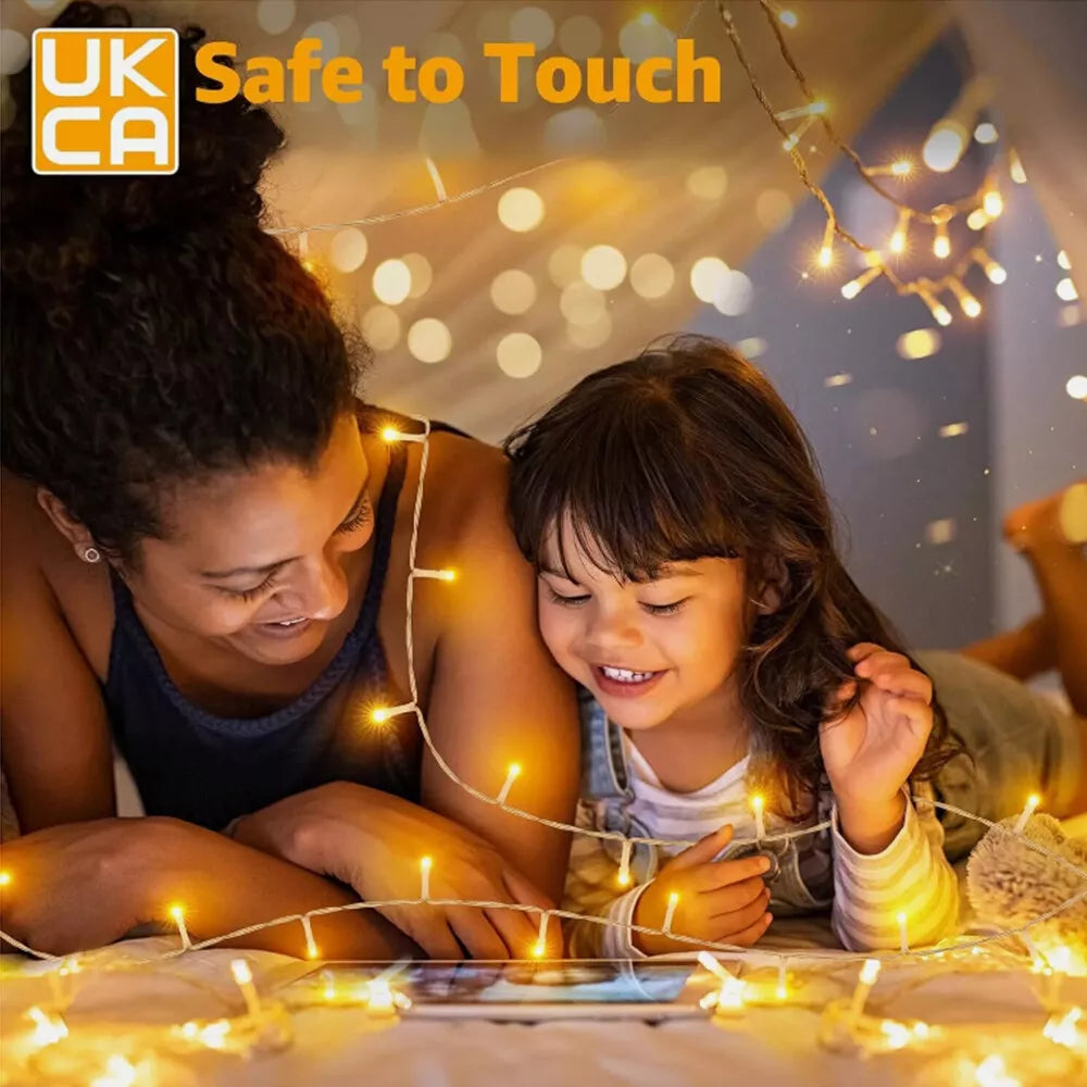 Fairy String Lights 10-50m Mains Plug In Christmas Tree Indoor & Outdoor Remote Royalcart