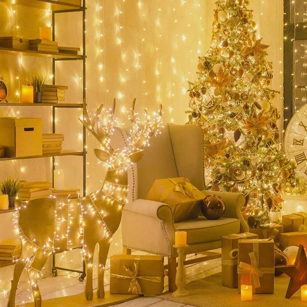 Fairy String Lights 10-50m Mains Plug In Christmas Tree Indoor & Outdoor Remote Royalcart