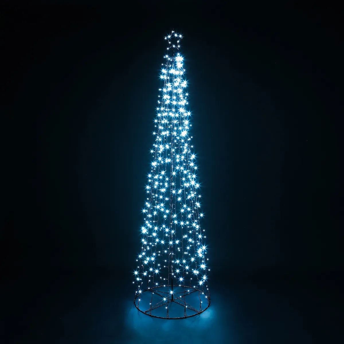CHRISTMAS CONE TREE DECORATION LED LIGHTS STAR TOPPER XMAS INDOOR & OUTDOOR Royalcart