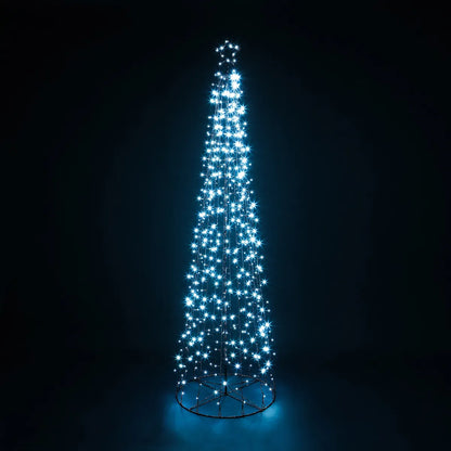 CHRISTMAS CONE TREE DECORATION LED LIGHTS STAR TOPPER XMAS INDOOR & OUTDOOR Royalcart