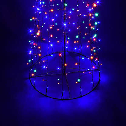 CHRISTMAS CONE TREE DECORATION LED LIGHTS STAR TOPPER XMAS INDOOR & OUTDOOR Royalcart