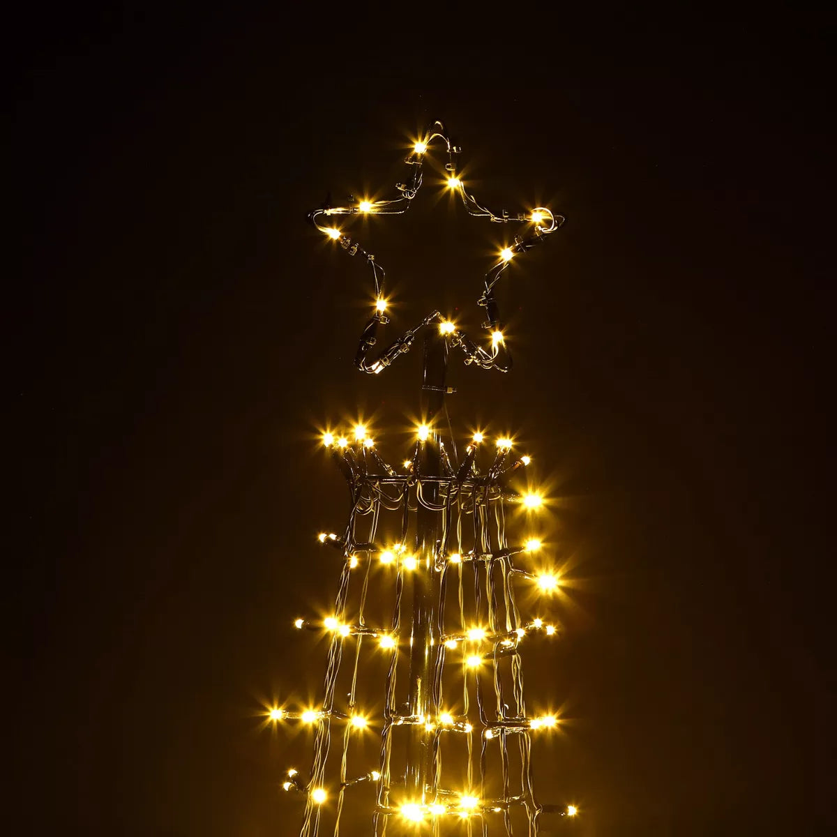 CHRISTMAS CONE TREE DECORATION LED LIGHTS STAR TOPPER XMAS INDOOR & OUTDOOR Royalcart