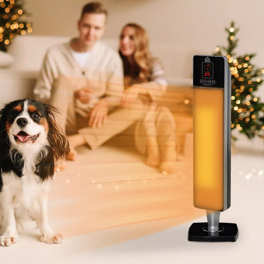 Indoor Space Heater Oscillating Ceramic Heater w/ Adjustable Modes 1000W/2000W