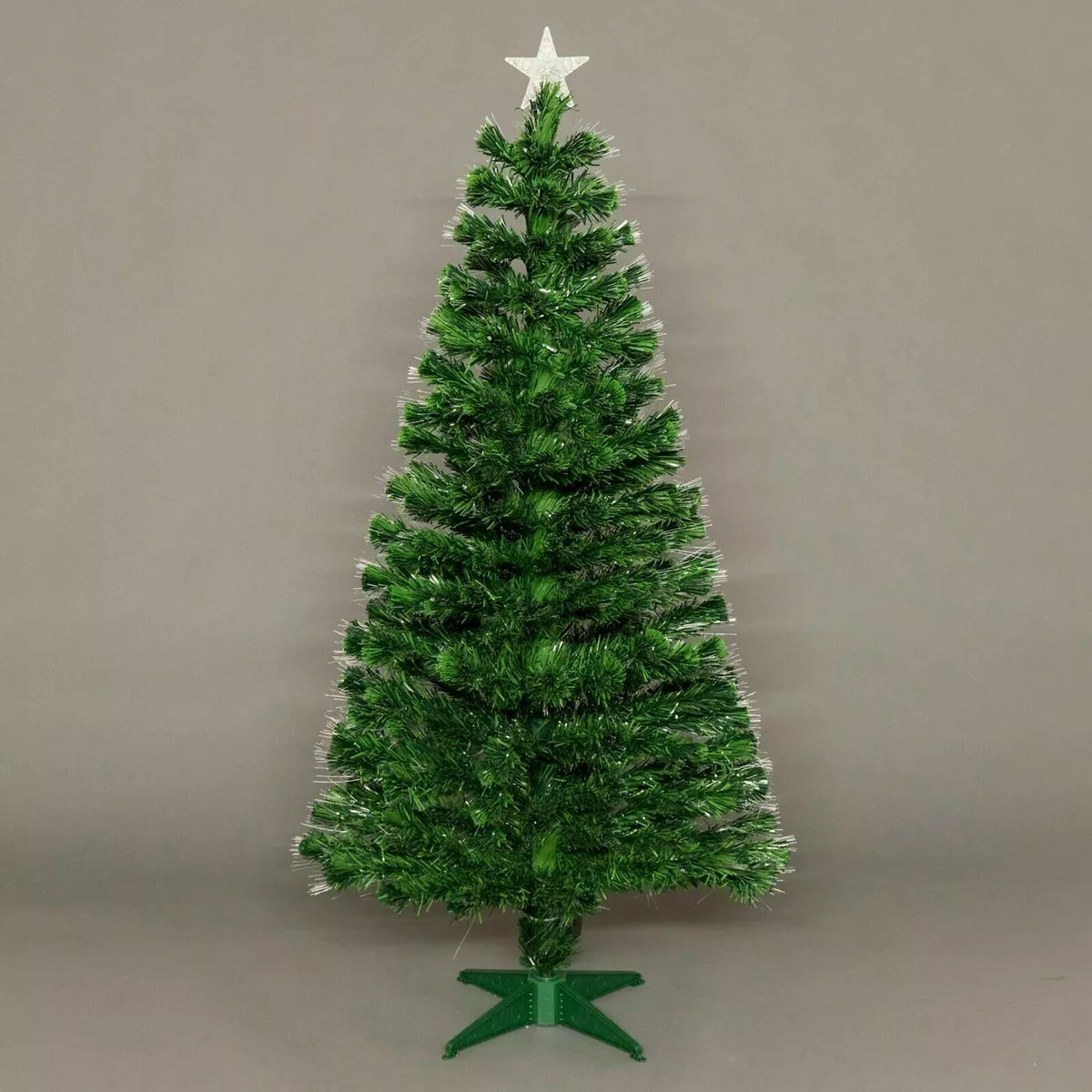 6ft Pre Lit Christmas Tree Xmas Fibre Optic LED Lights Star