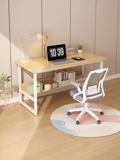 Home Office Desk Computer Desk with Shelf Desk Home Office Workstation 100cm