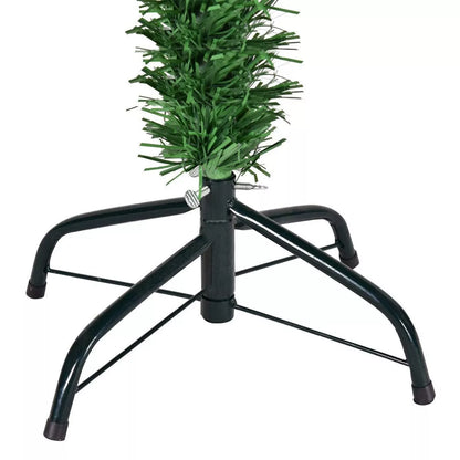4/5/6ft Green Christmas Tree Slim Pencil Artificial Pre Lit LED XMAS Home Decoration