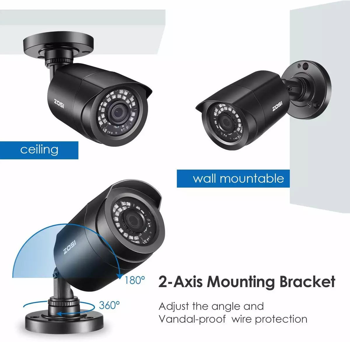 CCTV 1080P DVR 3000TVL 8CH Outdoor Home Surveillance Security Camera System