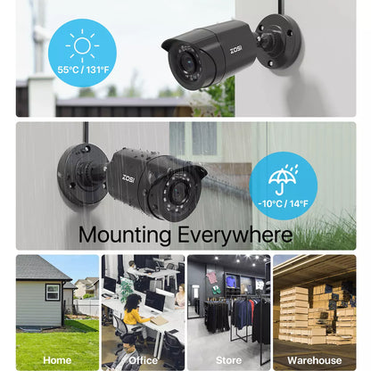 CCTV 1080P DVR 3000TVL 8CH Outdoor Home Surveillance Security Camera System