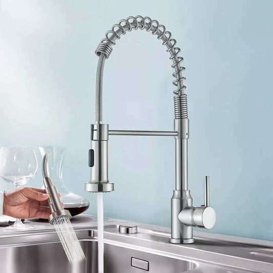 360° Swivel Pull Down Kitchen Tap, Kitchen Sink Mixer Tap