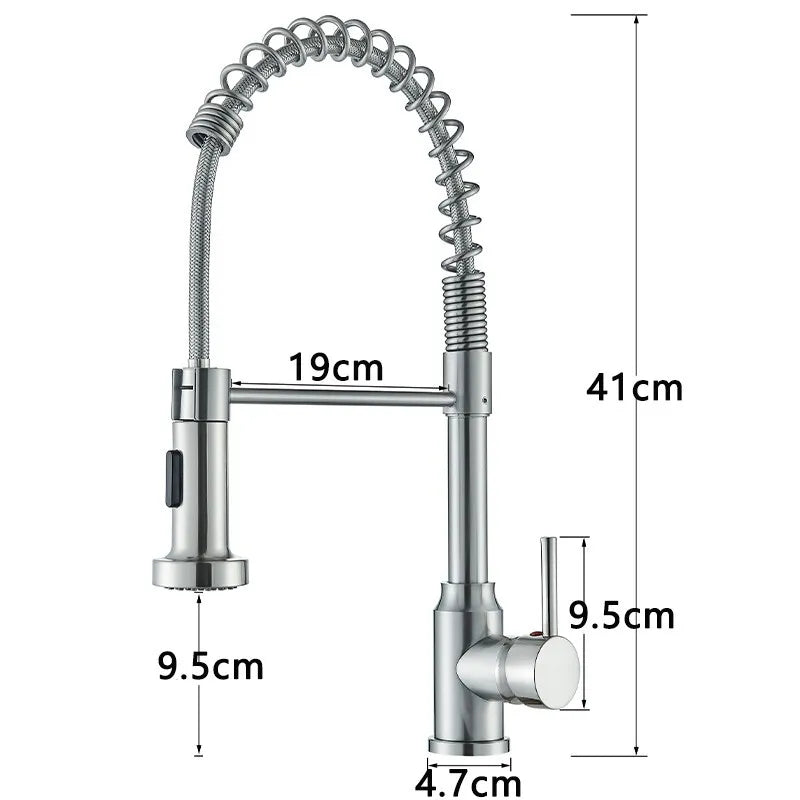 360° Swivel Pull Down Kitchen Tap, Kitchen Sink Mixer Tap