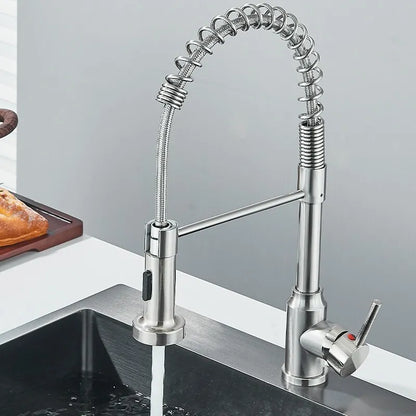 360° Swivel Pull Down Kitchen Tap, Kitchen Sink Mixer Tap