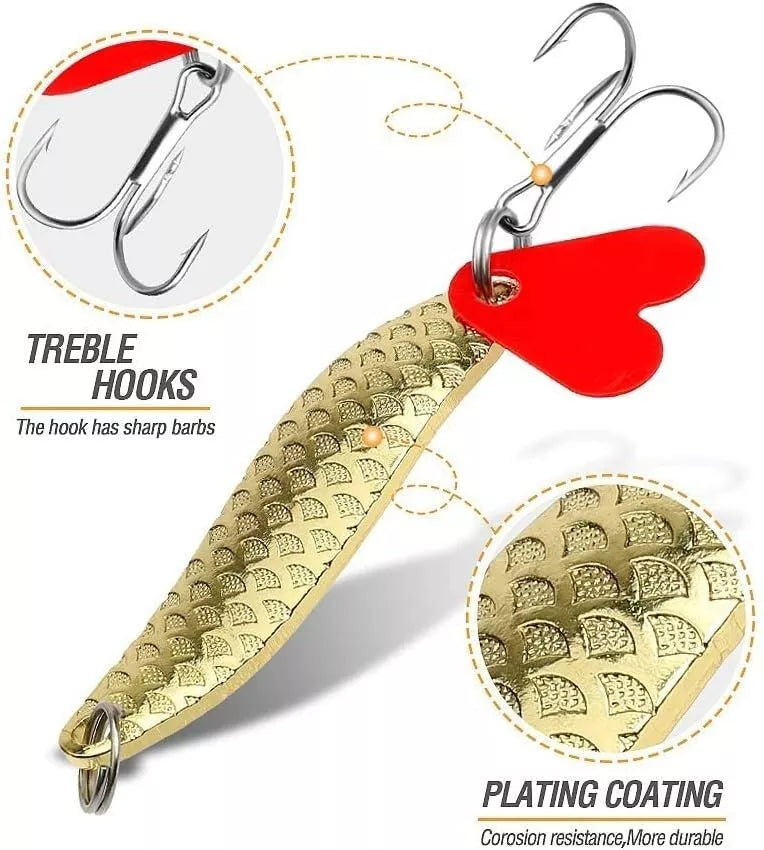 20pcs Metal Fishing Spoon Lures Hard Baits Saltwater Fishing Lures Spinner Baits