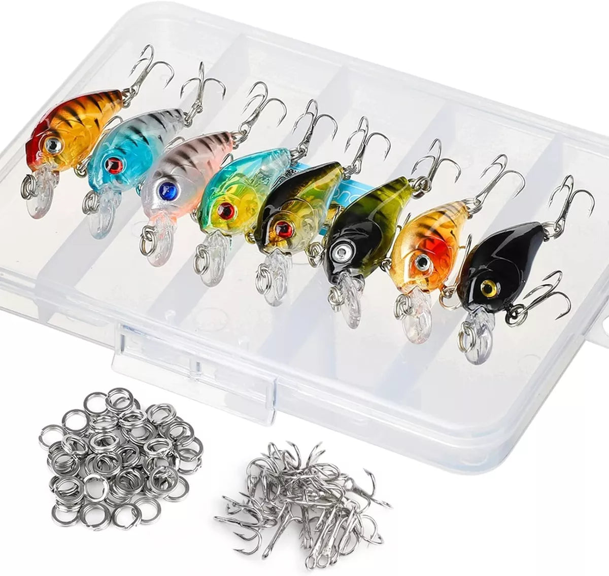 8pcs Fishing Lures Minnow Wobbler Crankbaits Pike Perch Chub Trout Bait Gear