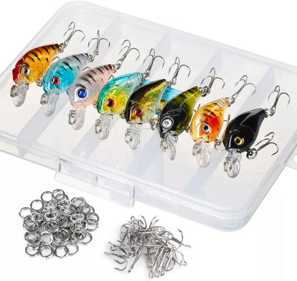 8pcs Fishing Lures Minnow Wobbler Crankbaits Pike Perch Chub Trout Bait Gear