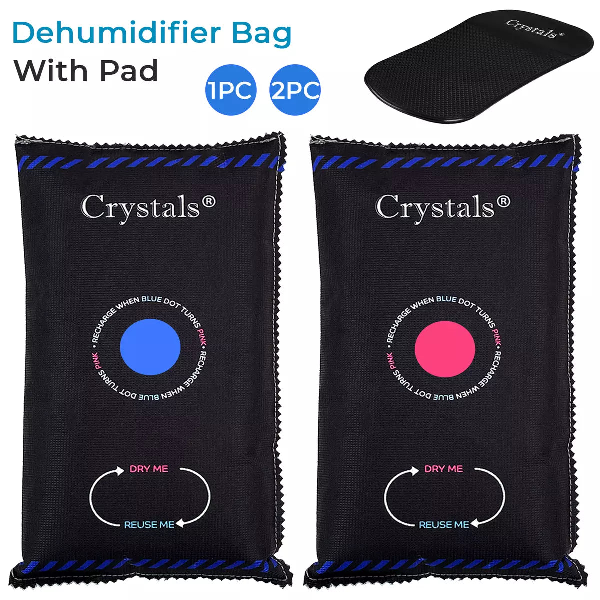 1kg Car Home Dehumidifier Large Dry Bag Moisture Killer Absorber Pad Reusable